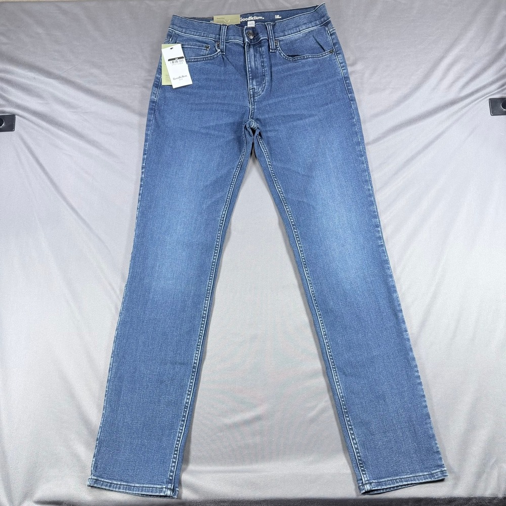 Goodfellow & Co Mens 30x32 Blue Cotton Blend Slim Fit Total Flex Comfort Jeans